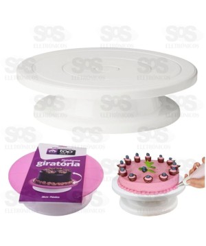 Plataforma Giratória Para Confeitar Bolos E Tortas Útil CONF243