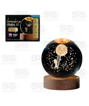 Luminária De Mesa 3D Astronauta Na Lua Top Útil TOP1808