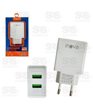 Carregador Rápido 2 USB 3.1A Inova CAR-9911