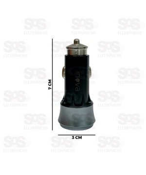 Carregador Veicular 3.4A Com 2 USB Inova CAR-G35