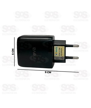 Carregador 3 USB 5.1A Com Cabo Type C Inova CAR-12817C