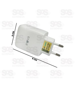 Carregador 3 USB 5.1A Com Cabo Micro USB V8 Inova CAR-12817S