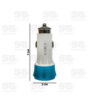 Carregador Veicular 2 USB 4.1A Cabo Iphone Inova GL23-A