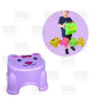 Banqueta Infantil De Plástico Bichinho Monobloco Caerus CRS-2278