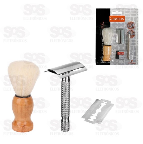 Kit Para Barbear 3 Peças Caerus CRS-2373