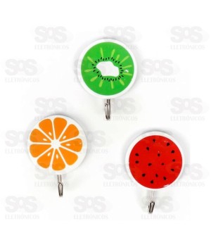 Ganchos Multiuso de Plástico 9 Peças Frutas Caerus CRS-2352