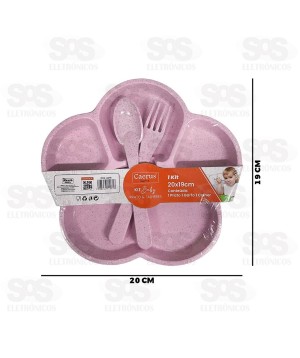 Kit Papinha Baby Florzinha 3 Peças Caerus CRS-2276