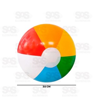 Bola de Praia Colorida 38CM Caerus CRS-2400