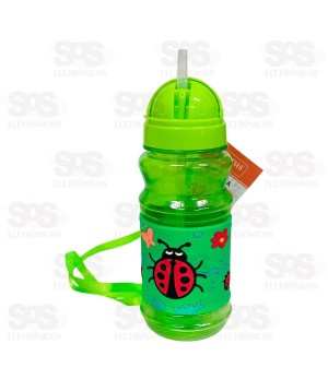 Garrafa Infantil Bichinhos Com Tirante 400ML Caerus CRS-2894