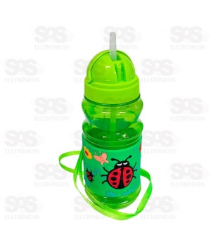 Garrafa Infantil Bichinhos Com Tirante 400ML Caerus CRS-2894