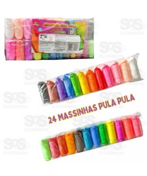 Massinha Pula Pula de E.V.A Com 24 Cores Toy King TK-PP03