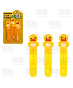 Kit Bolhas De Sabão Patinhos Com 3 Unidades Toy King TK-AB7713