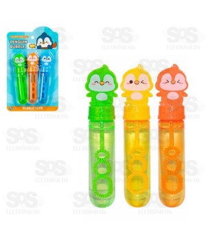 Kit Bolhas De Sabão Pinguim Com 3 Unidades Toy King TK-AB7724