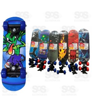 Skate Pequeno Infantil Estampado 43cm Toy King TK-AB8887