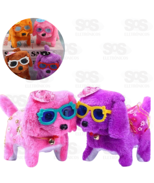 Cachorrinho Com Chapéu Pelúcia Pula Anda e Late Toy king TK-DG04