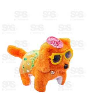 Cachorrinho Com Chapéu Pelúcia Pula Anda e Late Toy king TK-DG04