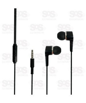 Fone De Ouvido Intra-Auricular Com Microfone Kaidi KD-7001