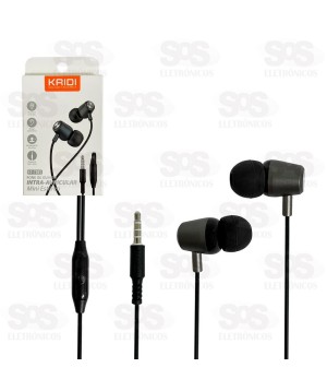 Fone De Ouvido Intra-Auricular Com Microfone Kaidi KD-7003