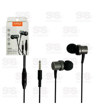 Fone De Ouvido Intra-Auricular Com Microfone Kaidi KD-7006