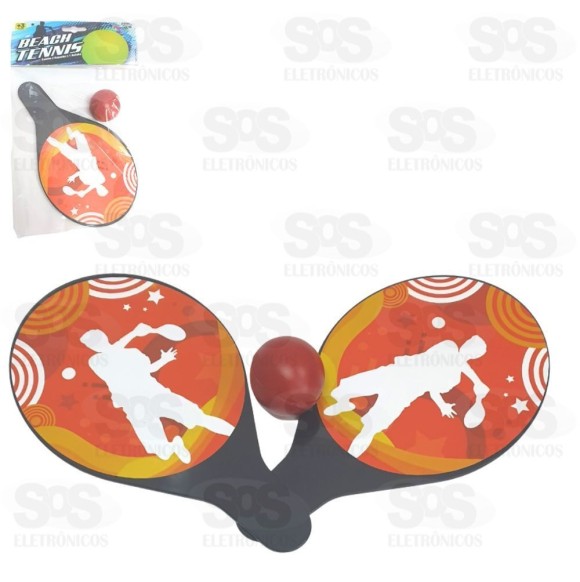 Conjunto de Raquetes Com bolinha Mini Toys 6042