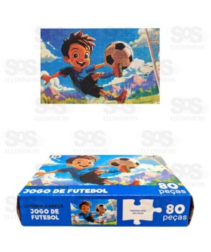 Quebra-Cabeça Futebol 80 Peças Mini Toys 6387