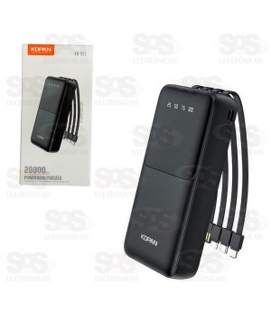 Carga Extra 20.000mAh Com 4 Interfaces KDPAN KN-955