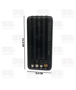 Carga Extra 20.000mAh Com 4 Interfaces KDPAN KN-955