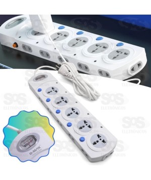 Filtro De Linha 16 Tomadas Bivolt Cabo 3 Metros B-Max BM-8689