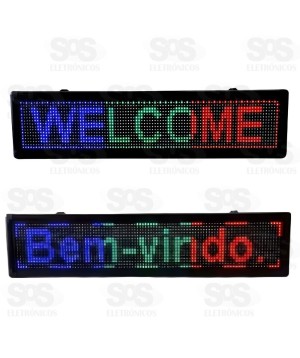 Painel de LED Colorido Letreiro Digital 100x20CM Luatek LK-G10020-P10
