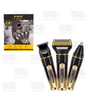 Máquina De Acabamentos 3 em 1 Recarregável B-Max BM-C052