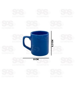 Kit Xícara de Café 85ML Cerâmica 6 Peças 826