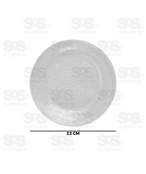 Prato Translúcido Raso Vidro Forjado 22,4CM Durax EPP1941