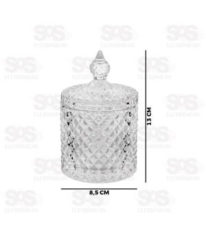 Bomboniere Pote de Vidro Com Tampa 13x8,5CM TG1030-3.5