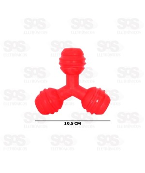 Mordedor Triângulo Maciço Para Cachorro 10,5CM Pet Toys