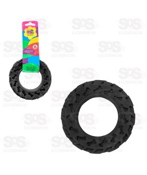 Mordedor Pneu Para Cachorro 14CM Cores Variadas Pet Toys 0079B