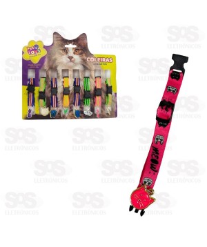 Cartela Coleira Seda Com Pingente 8 Unidades Pet Toys 3065