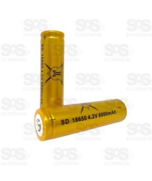 Bateria 18650 Recarregável Para Lanterna 4.2V 9800mAh