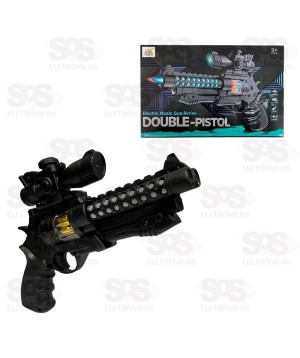 Arma Double Pistol Com Luzes e Sons Toy King TK-AB2619
