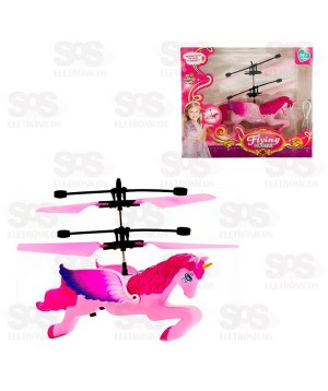 Boneco Unicórnio Voador Por Indução Toy King TK-AB8039