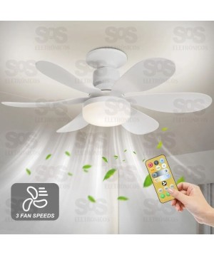 Lâmpada Multifuncional 60W Com Ventilador e Controle Remoto