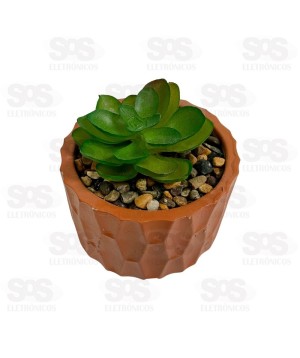 Vaso Com Suculenta Artifícial Top Útil TOP1748