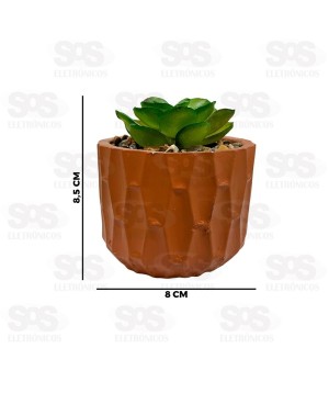 Vaso Com Suculenta Artifícial Top Útil TOP1748