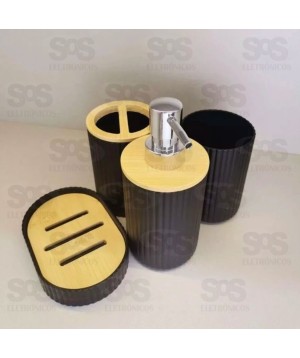 Kit Lavabo Saboneteira 4 Peças Top Útil TOP1593