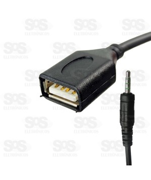 Cabo Auxiliar P2 Para USB Fêmea 1,5 Metros Maxmidia MAX-52506-23