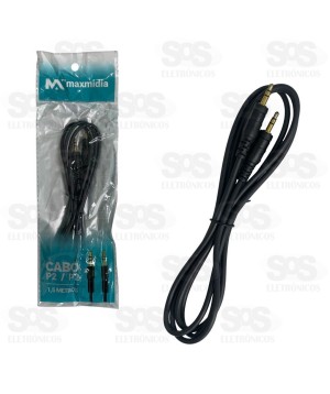 Cabo Auxiliar P2 Para P2 Estéreo 1,5 Metros Maxmidia MAX-51606-1