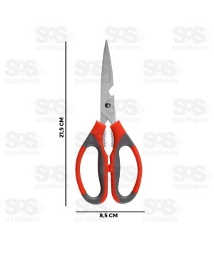 Tesoura Culinária Aço Inox Top Útil TOP0904