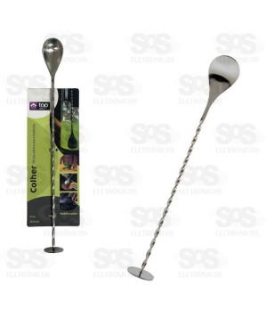 Colher Bailarina Para Suco Aço Inox Top Útil TOP1882