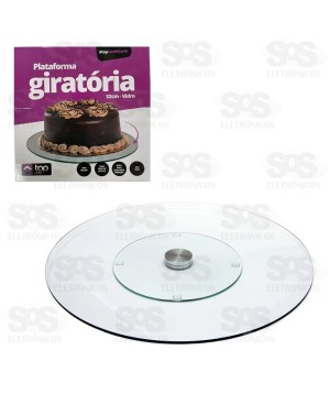 Plataforma Giratória De Vidro 32CM Top Útil TOP0994