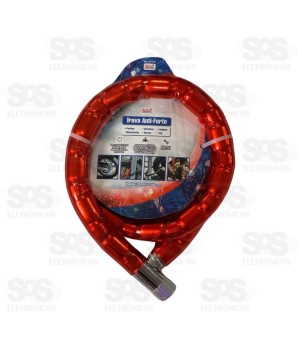 Cadeado Para Bicicleta 22mmx100cm Com 2 Chaves YA-2711