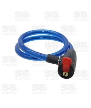 Cadeado Para Bicicleta 12mmx100cm Com 2 Chaves YA-2704